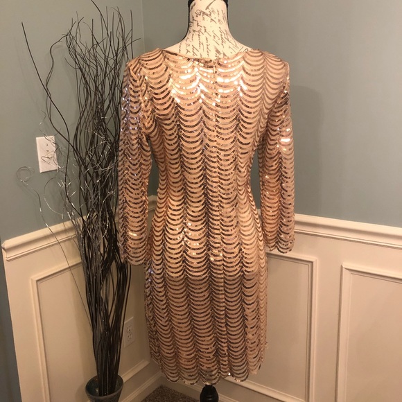 Gianni Bini Gatsby Dress in Soft Gold - Picture 3 of 8